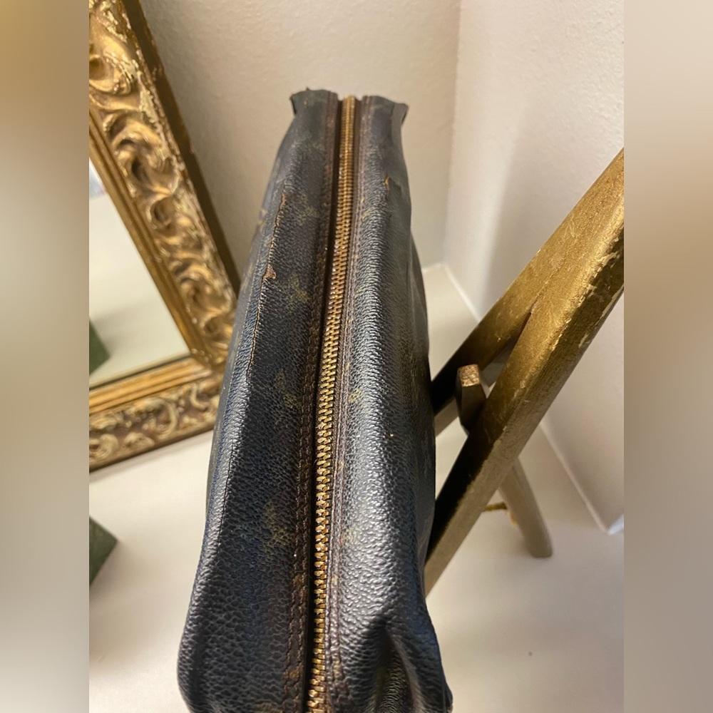 Louis Vuitton Monogram Vintage Pouch Clutch Cosmetic Accessories Bag Large 28 CM - Picture 10 of 12